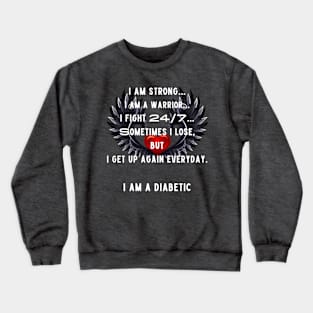 Proud Diabetic Winged Heart Crewneck Sweatshirt